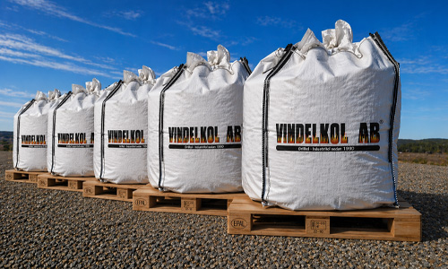 biokol i 1400 liters säckar